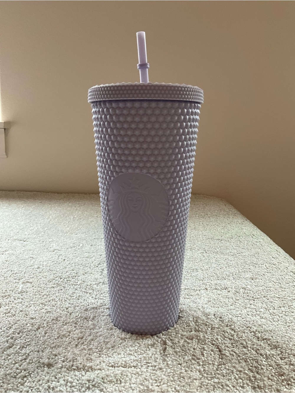 Starbucks 2021 Matte Lilac Lavender Purple Soft Studded 24 oz Tumbler